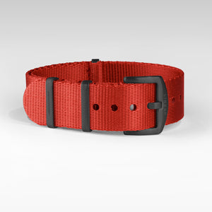 SEATBELT NATO STRAP / RED/BLACK